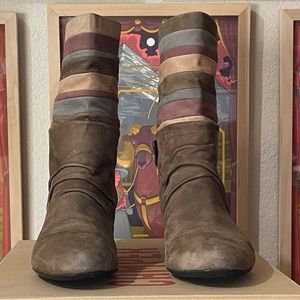 Camper Twins suede layered heeled boot size EU39 (US9)